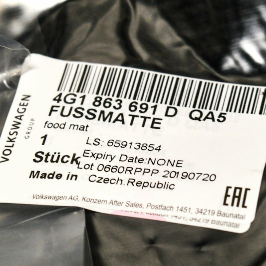 NEW AUDI A6 C7 FRONT FLOOR MATS SET LHD 4G1863691DQA5