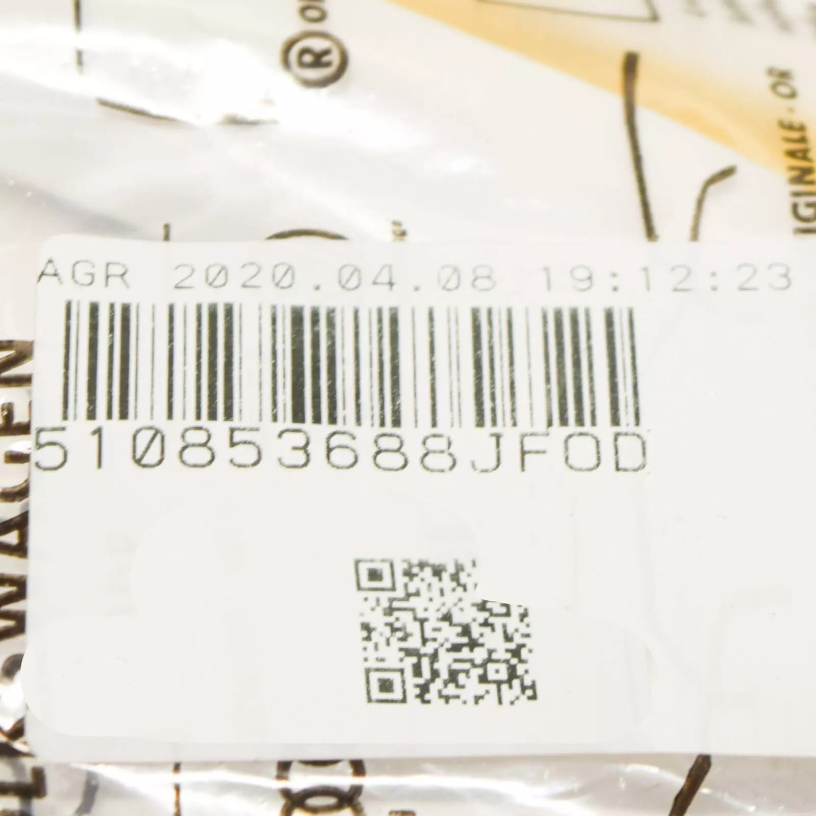 NEW VOLKSWAGEN GOLF SV LEFT FENDER R LINE EMBLEM BADGE 510853688JFOD