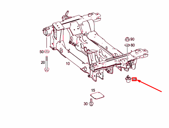 NEW MB SPRINTER 906 FRONT AXLE SUPPORT RUBBER BUMPER A9063220544 ORIGINAL