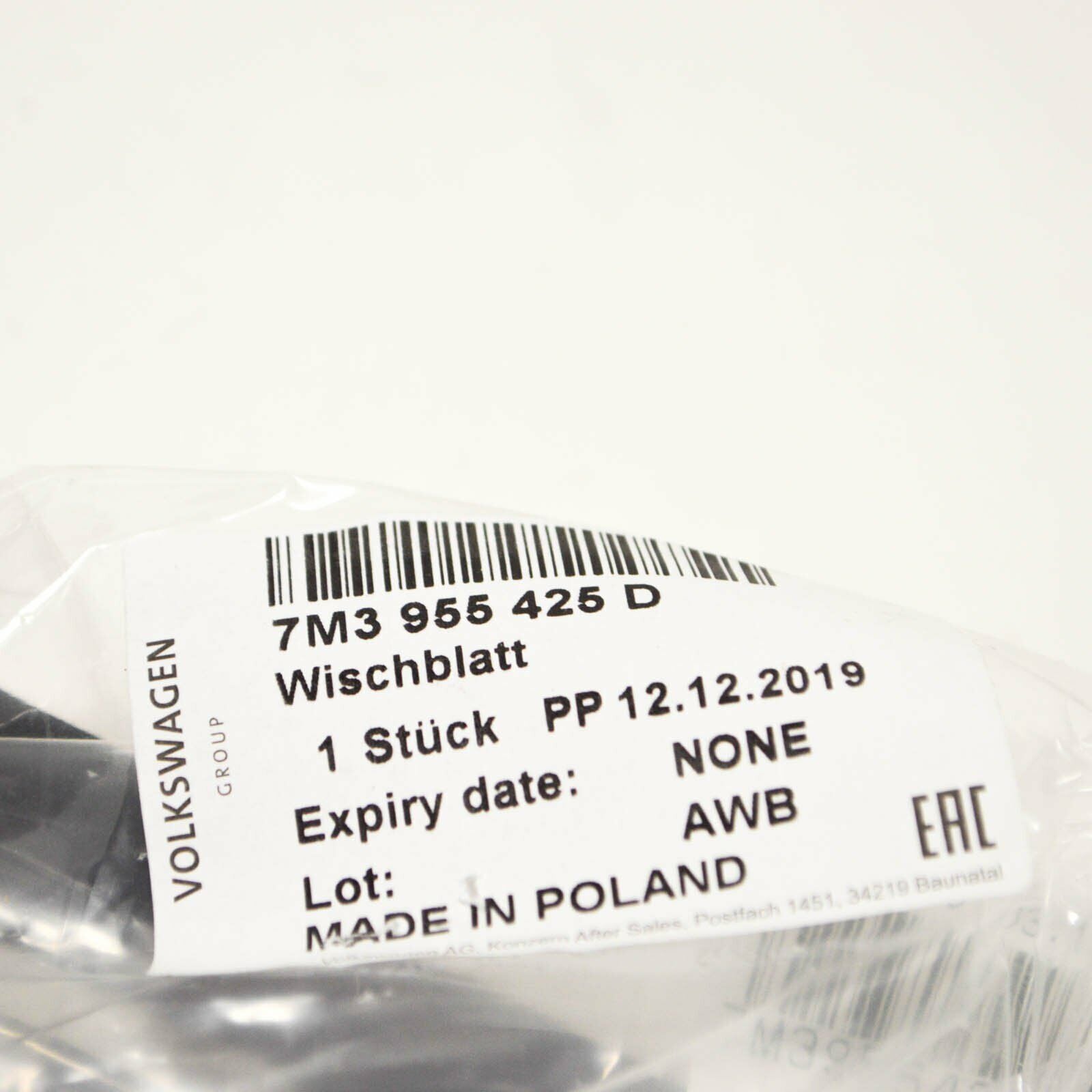 NEW VW TOURAN MK1 TAILGATE WINDOW WIPER ARM BLADE 7M3955425D ORIGINAL