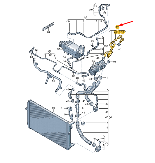 new cupra formentor coolant hose pipe 3q0121156 original