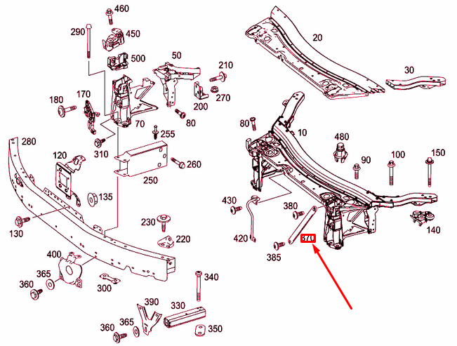 NEW MERCEDES-BENZ GLC X253 FRONT STIFFENING SUPPORT STRUT A2536201000 ORIGINAL