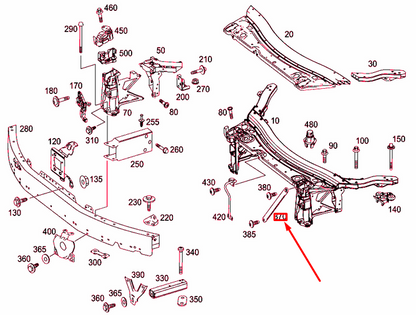 NEW MERCEDES-BENZ GLC X253 FRONT STIFFENING SUPPORT STRUT A2536201000 ORIGINAL
