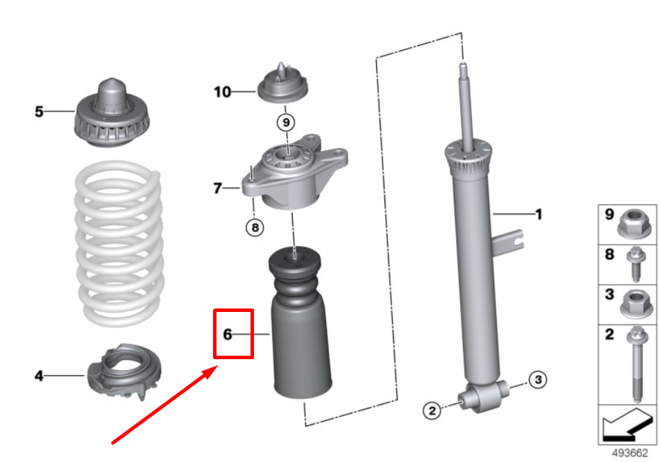 new bmw 3 touring g21 rear auxiliary damper 33536866985 6866985 original