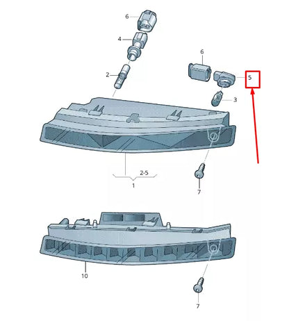 NEW AUDI Q7 4L FRONT TURN SIGNAL BULB SOCKET 4L0953123 ORIGINAL