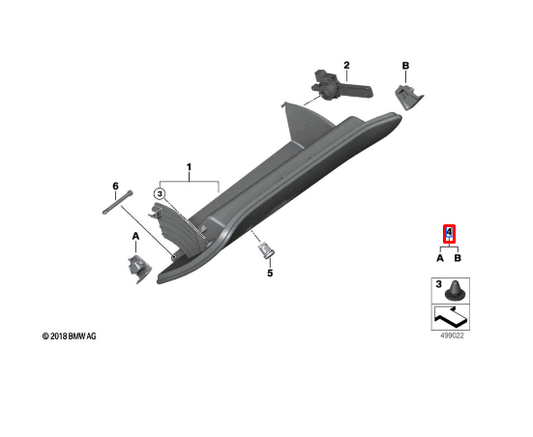 new bmw 8 cabrio g14 m f91 catch socket 51169418887 original