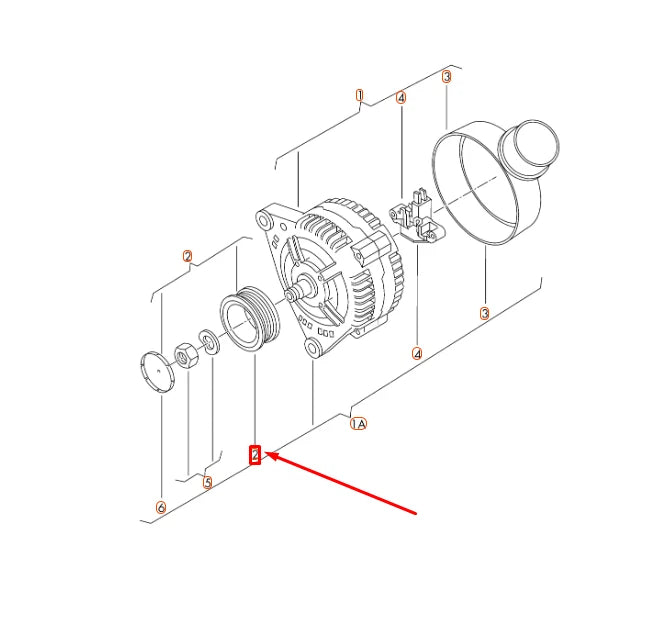NEW AUDI A3 8P ALTERNATOR POLY V-BELT PULLEY 045903119A ORIGINAL