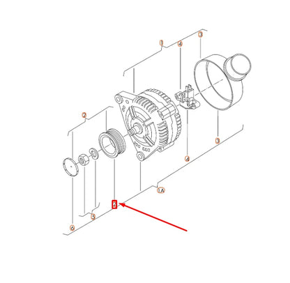 NEW AUDI A3 8P ALTERNATOR POLY V-BELT PULLEY 045903119A ORIGINAL