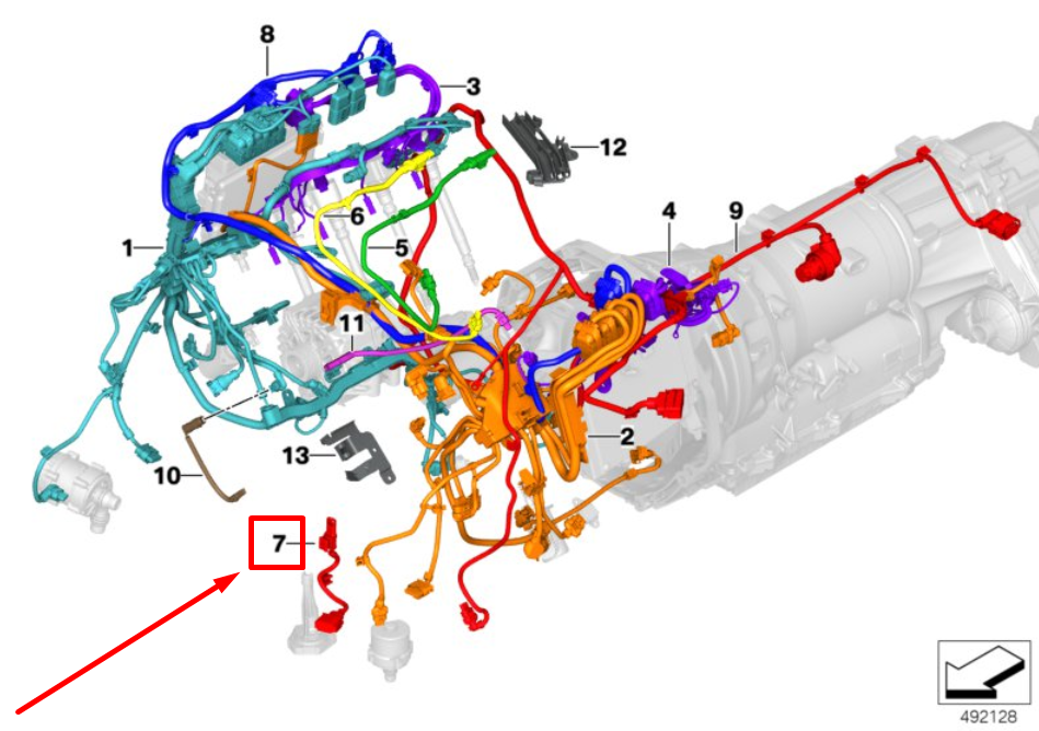 new bmw 5 g30 oil-level sensor adapter cable 8742801 12518742801 original