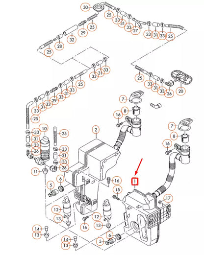 NEW VOLKSWAGEN BEETLE A5 WASH WATER RESERVOIR TANK 5C6955453Q ORIGINAL