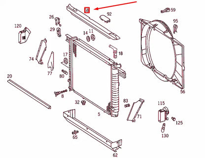 NEW MERCEDES-BENZ SL R129 RADIATOR UPPER COVER A1295050388 ORIGINAL