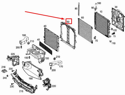 NEW MERCEDES-BENZ E W213 ENGINE RADIATOR SUPPORT FRAME A0995050341 ORIGINAL
