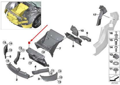 NEW BMW I8 I12 AIR DUCT 51747355434 7355434 ORIGINAL