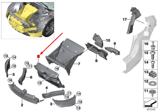 NEW BMW I8 I12 AIR DUCT 51747355434 7355434 ORIGINAL