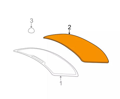 NEW BMW 3 E46 REAR EXTERIOR WINDSHIELD UPPER COVER 51318196166 ORIGINAL