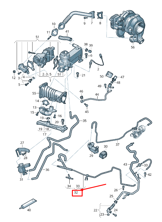 new audi q5 fy engine vacuum hose 059131375af original