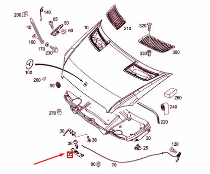 NEW MERCEDES-BENZ SPRINTER 906 ENGINE HOOD TOP LOCK A9067500550 ORIGINAL