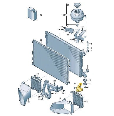 NEW AUDI A6 C8 RADIATOR BRACKET HOLDER 4K0121233N ORIGINAL
