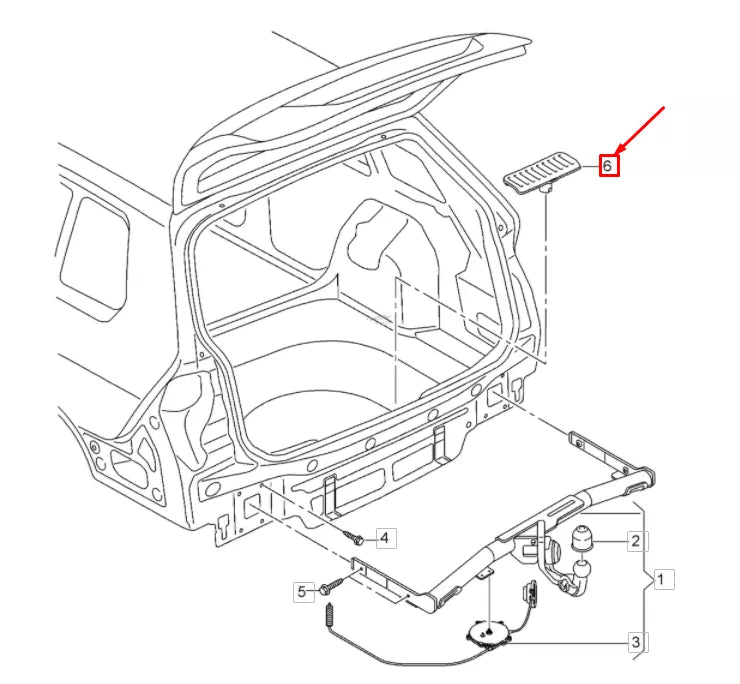 NEW VW GOLF MK7 SWIVEL-TYPE ESTATE BOWDEN CABLE LEVER 5G9803847B ORIGINAL