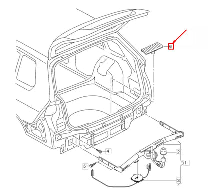 NEW VW GOLF MK7 SWIVEL-TYPE ESTATE BOWDEN CABLE LEVER 5G9803847B ORIGINAL