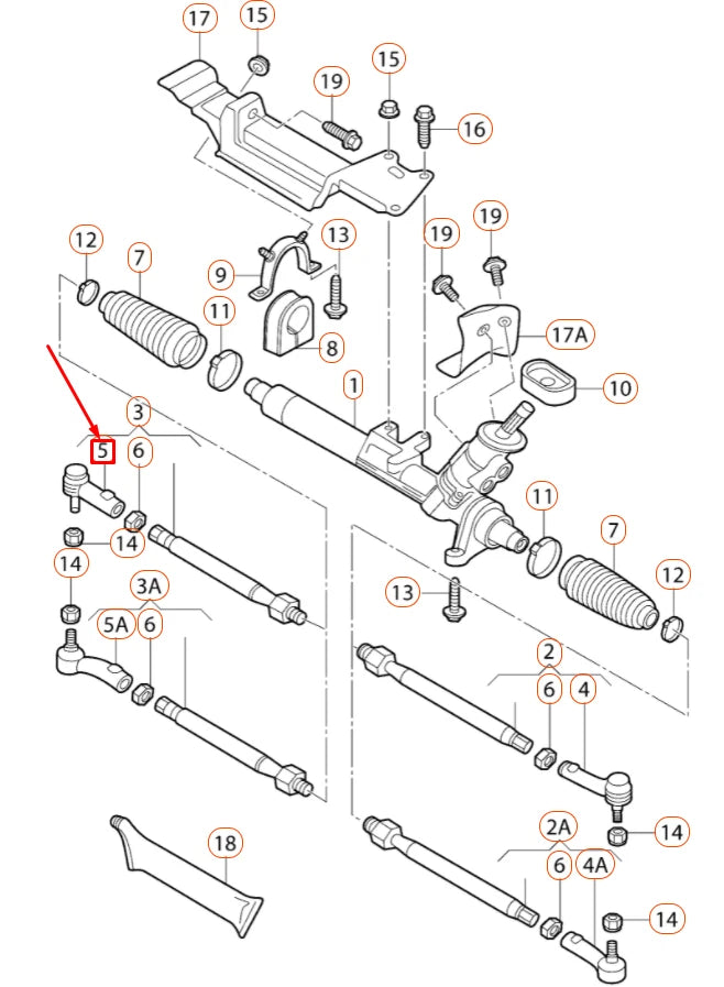 NEW VOLKSWAGEN BEETLE 9C FRONT RIGHT STEERING TIE ROD END 1J0422812B ORIGINAL