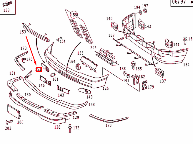 NEW MERCEDES-BENZ C W202 FRONT BUMPER RIGHT GRILLE COVER A2028851223 ORIGINAL
