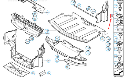 new bmw 6 e63 front left air duct 51747052469 7052469 original