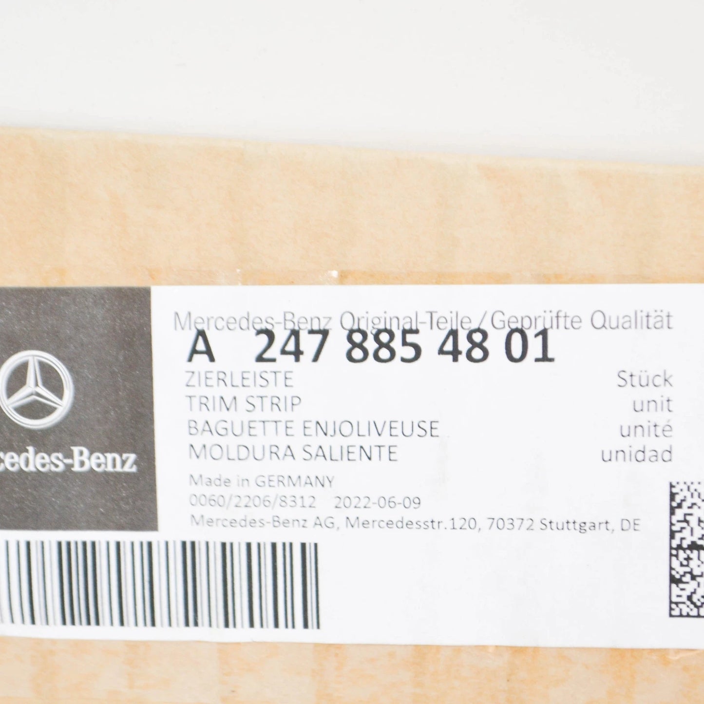 NEW MERCEDES-BENZ B W247 FRONT BUMPER BOTTOM TRIM STRIP A2478854801 ORIGINAL