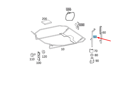 NEW MB SPRINTER W906 SPARE WHEEL HOLDER CATCH HOOK A9064000193 ORIGINAL