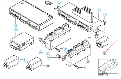 new bmw 5 e39 switch off relay 61354101608 original