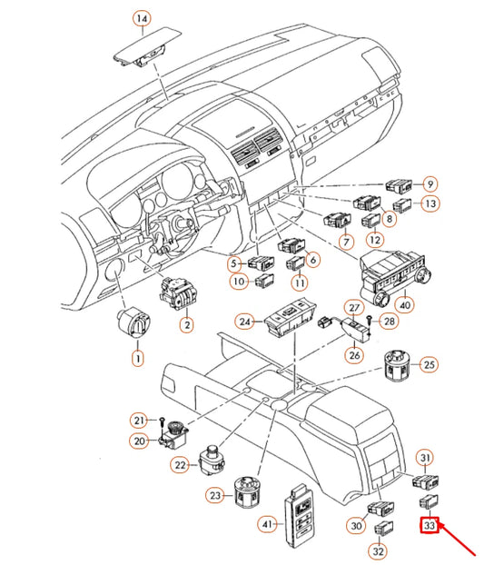 NEW VOLKSWAGEN TOUAREG 7L CONSOLE REAR DUMMY COVER 7L6963341J ORIGINAL