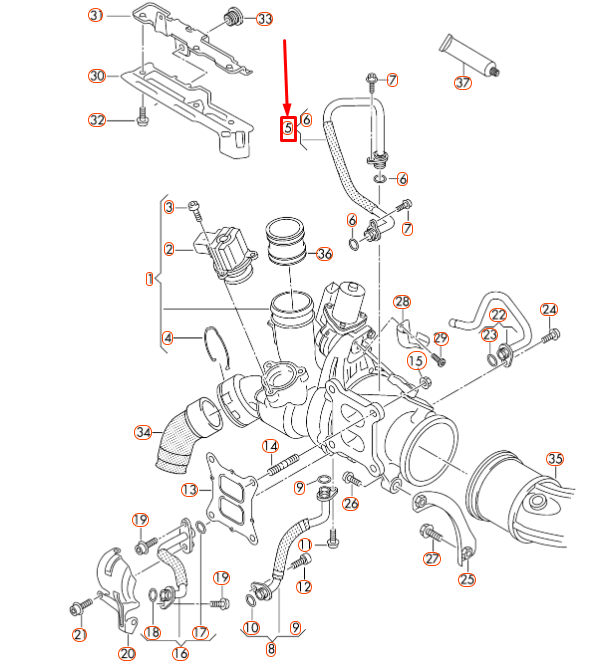 NEW VOLKSWAGEN BEETLE A5 FEED OIL PIPE 06K145778AB ORIGINAL