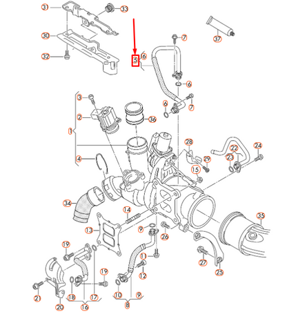 NEW VOLKSWAGEN BEETLE A5 FEED OIL PIPE 06K145778AB ORIGINAL