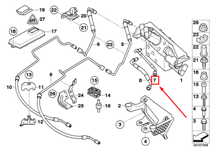 new bmw 5 e60 pressure hose assy 37136761193 6761193 original