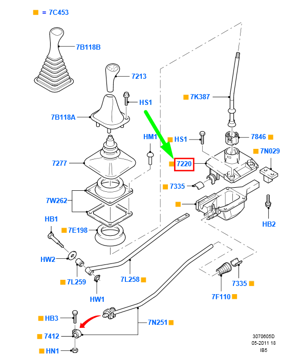 new ford ka mk1 speed manual selector housing 1006027 96wt-7a307-aa original