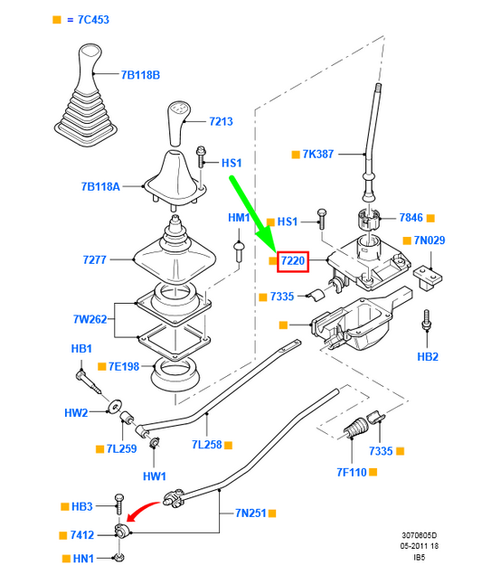 new ford ka mk1 speed manual selector housing 1006027 96wt-7a307-aa original