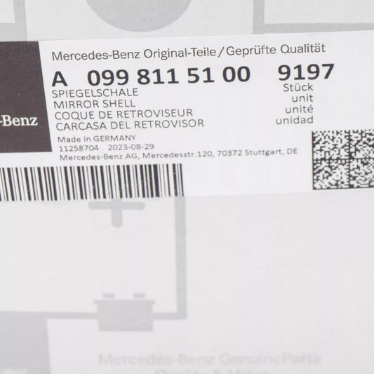 NEW MERCEDES-BENZ GLC X253 LEFT DOOR MIRROR COVER A09981151009197 RHD ORIGINAL