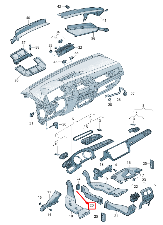 NEW VW TOURAN 5T AIR GUIDE 5TA819633 ORIGINAL