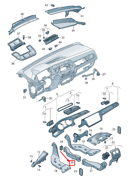 NEW VW TOURAN 5T AIR GUIDE 5TA819633 ORIGINAL