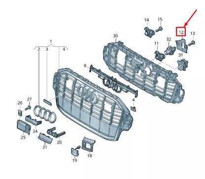 NEW AUDI Q7 4M FRONT PARK ASSIST CAMERA BRACKET 4M0853795E