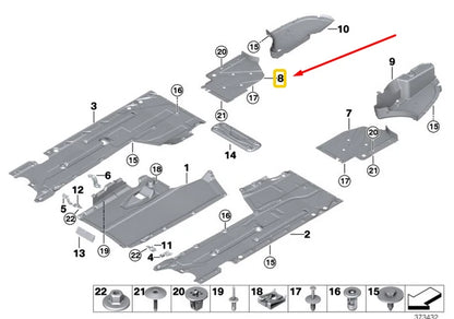 NEW BMW 3 M3 F80 RIGHT SIDE EXTENSION COVER 51758062222 8062222 ORIGINAL