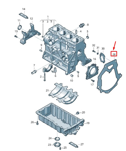 NEW VW TRANSPORTER VI T6 CRANKCASE HOUSING COVER PLATE 03L103645A