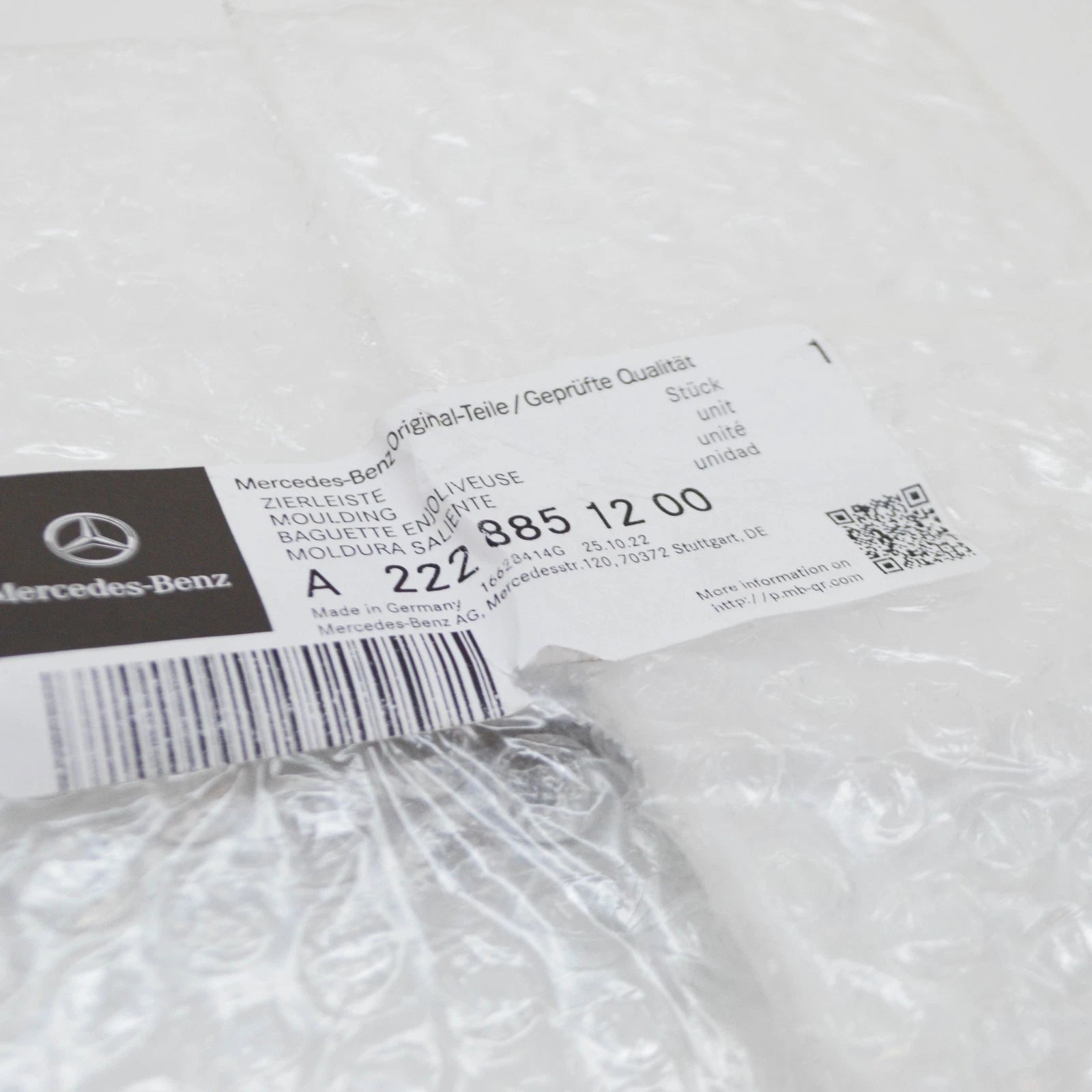 NEW MERCEDES-BENZ S W222 FRONT BUMPER LEFT TRIM STRIP A2228851200 ORIGINAL