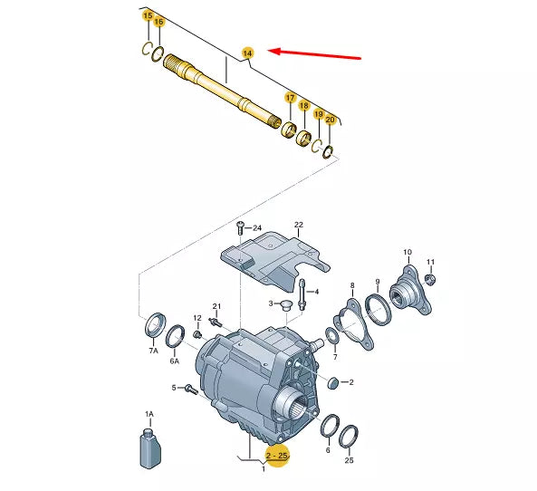 NEW VW PASSAT B6 FRONT FINAL DRIVE GEARBOX FLANGED SHAFT 0A6409351C ORIGINAL