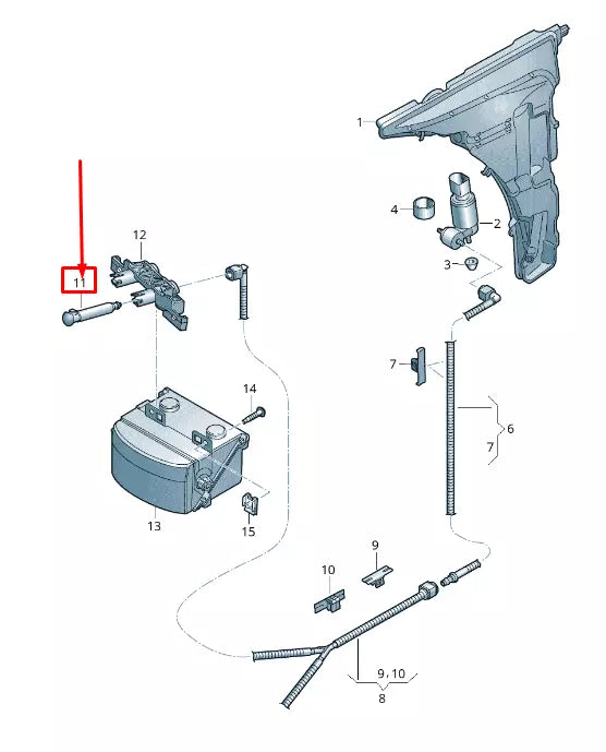 NEW AUDI A6 C8 FRONT LEFT HEADLIGHT WASHER NOZZLE 4K0955185B ORIGINAL