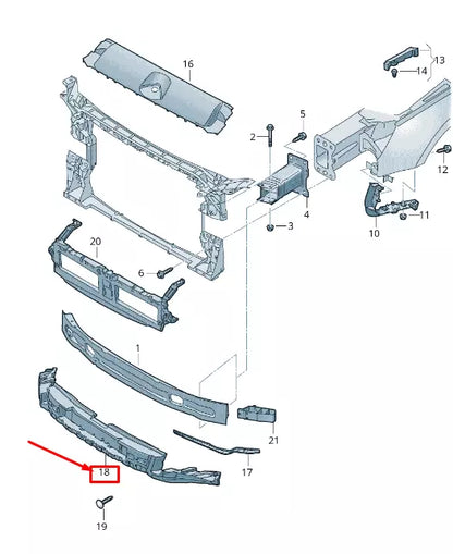NEW AUDI A5 F5 FRONT BUMPER CARRIER FOAM FILLER PIECE 8W6807550N
