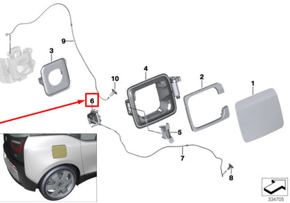 NEW BMW I3 I01 CHARGING SOCKET COVER ACTUATOR DRIVE 7309680 67117309680 ORIGINAL