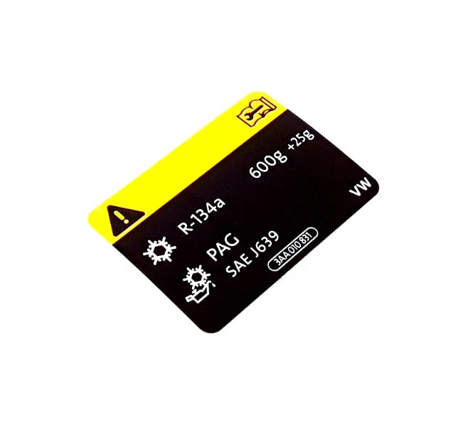 NEW VOLKSWAGEN CC A/C SYSTEM INFORMATION LABEL 3AA010831 ORIGINAL