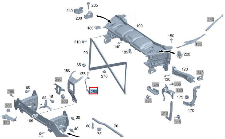 NEW MERCEDES-BENZ GLS X167 ENGINE MOUNT BRACKET A1678809103 ORIGINAL