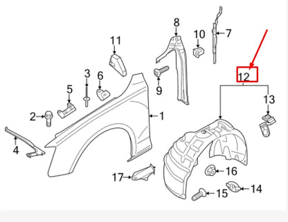 NEW AUDI A4 B8 FRONT LEFT WHEEL HOUSING LINER 8K0821171P